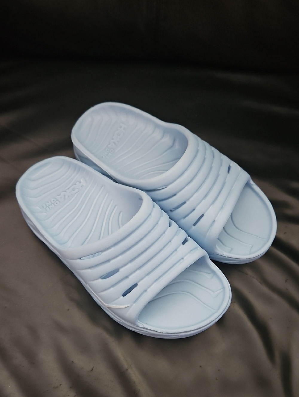 Hoka one One Ora Recovery Slide Womens Size 8 US Beach Blue Sandals New